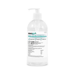 SemyCare Händedesinfektion, Gebrauchsfertiges, alkoholisches Desinfektionsmittel, 1 Karton = 15 Flaschen à 500 ml