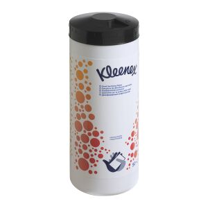 Kimberly Clark Professional KLEENEX® Desinfektionstücher, weiß, 20 x 17,8 cm, Alkoholfreie Wischtücher zur Desinfektion von Händen und Oberflächen, 1 Spenderdose = 50 Tücher