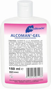 Meditrade GmbH Meditrade Alcoman® Gel Handreiniger, Händedekontamination in handlicher Gel-Variante, 150 ml - Flasche