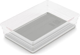 Keter Germany GmbH KIS SISTEMO Ordnungsystem, 1 Box, Farbe: Transparent / Grau, Maße: L 15 x B 22,5 x H 5 cm