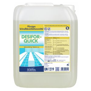 DR. SCHNELL GmbH & Co. KGaA Dr. Schnell Flächendesinfektion DESIFOR-QUICK, begrenzt viruzid, Desinfektionsmittel zur Schnelldesinfektion alkoholbeständiger Oberflächen, 5 Liter - Kanister