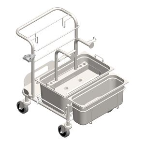 Pfenning Reinigungstechnik GmbH PPS Pfennig Reinraum Systemwagen Clino CR 1 MF-GMP, Autoklavierbar, für einstufiges Wischverfahren, Maße: 74 x 57 x 71 cm