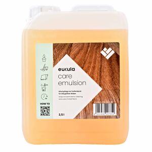 eukula® Holzpflege Care emulsion, Konzentrat, Wischpflege für geölte Böden, 2,5 Liter - Kanister