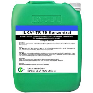 ILKA Chemie GmbH ILKA TR 79 Tiefenreiniger, wasserlöslich, Konzentrat zum einfachen Entfernen verschiedener Fette, 10 Liter - Kanister