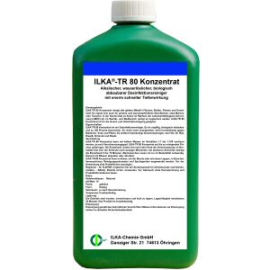 ILKA Chemie GmbH ILKA TR 80 Desinfektionsreiniger, Biologisch abbaubares Reinigungmittel mit schnelller Tiefenwirkung, 1 Karton = 12 Flaschen à 1 Liter