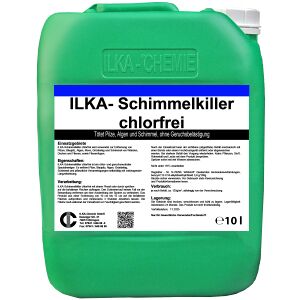 ILKA Chemie GmbH ILKA Schimmelkiller chlorfrei Schimmelentferner, Schimmelvernichter tötet Pilze, Algen, Schimmel und Sporenbfall, 10 Liter - Kanister