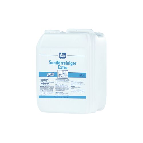 Dr. Becher GmbH Dr. Becher Extra Sanitärreiniger, Reinigungsmittel für den gesamten Sanitärbereich, 5 Liter – Kanister