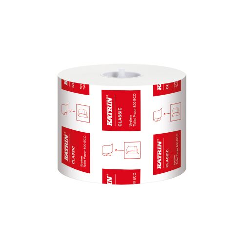 Metsä Tissue KATRIN System Toilettenpapier 800 Blatt, Toilettenpapier, weiß, 9,9 x 11,5 cm, 2-lagig, 1 Karton = 36 Rollen