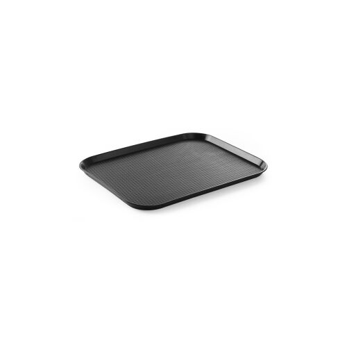 Hendi BV HENDI Serviertablett aus Polypropylen, hitzebeständig bis zu 80°C, Widerstandsfähiges Fast Food-Tablett für die Geschirrspülmaschine geeignet, Maße (B x L x H): 45 x 35 x 2 cm, schwarz