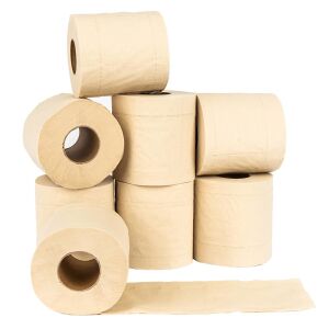 Castimondi GmbH & Co. KG biomondi Bambus Toilettenpapier, 3-lagig, Umweltfreundliches und weiches Klopapier aus 100% Bambus, 1 Karton = 8 Rollen à 200 Blatt