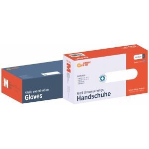 Medic To Go Nitril Untersuchungshandschuh, blau, puderfrei, Nitril Einweghandschuhe mit einer optimalen Passform und hoher Griffsicherheit, 1 Karton = 40 Packungen à 100 Stück, Größe M (7)