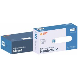 Medic To Go Nitril Untersuchungshandschuh, blau, puderfrei, Nitril Einweghandschuhe mit einer optimalen Passform und hoher Griffsicherheit, 1 Karton = 40 Packungen à 100 Stück, Größe XL (9)