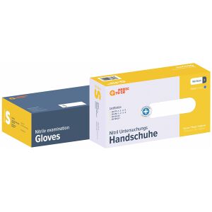 Medic To Go Nitril Untersuchungshandschuh, blau, puderfrei, Nitril Einweghandschuhe mit einer optimalen Passform und hoher Griffsicherheit, 1 Karton = 40 Packungen à 100 Stück, Größe S (6)