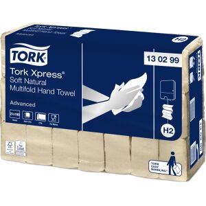 Essity Professional Hygiene Germany GmbH Tork Xpress® Papierhandtücher, H2 kompatibel, 21,3 x 24 cm, Weiche und reißfeste 2-lagig Falthandtücher, 1 Karton = 21 Packungen à 180 Blatt