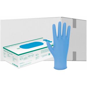 B. Braun Vasco® Nitril sky blue Einmalhandschuhe, unsteril, Untersuchungs- und Schutzhandschuhe für die tägliche Anwendung, 1 Karton = 10 Packungen à 100 Stück, Größe S