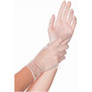 Franz Mensch GmbH Hygonorm® Vinylhandschuhe Classic Light, gepudert, transparent, Einweghandschuh ist nur für Kontakt mit nicht-fettenden Lebensmitteln geeignet, 1 Packung = 100 Stück, Größe L