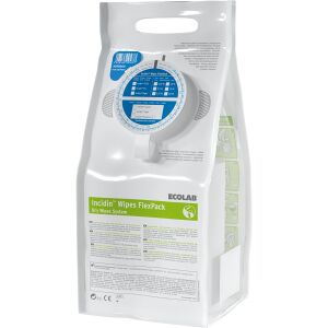 Ecolab Deutschland GmbH (Healthcare) ECOLAB Incidin™ Wipes FlexPack Einweg-Tuchspender, Hygienischer Einweg-Tücherspender zur Befüllung mit Flächendesinfektionsmittel, 1 Rolle = 99 Tücher, blaue Kappe