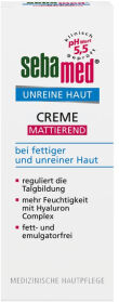 sebamed® Unreine Haut Creme Mattierend, Bei fettiger und Unreiner Haut; mattiert und verfeinert das Hautbild, 50 ml - Tube