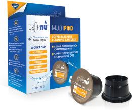 Cilio tisch-accessoires GmbH Cilio Caffenu Multipod Kaffemaschinenkapseln, Reinigungskapsel für verbessertes Kaffeearoma und eine verlängerte Lebensdauer, Inhalt: 4 Stück