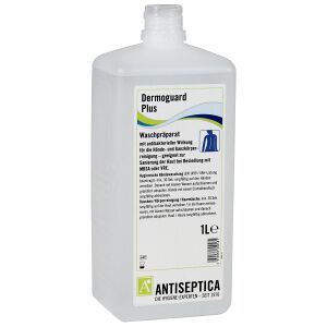 Antiseptica Dr. Hans-Joachim Molitor GmbH Antiseptica Waschlotion Dermoguard Plus, antibakteriell, Hand- und Hautreiniger zur hygienischen Hände- und Körperwaschung, 1 Liter - Flasche