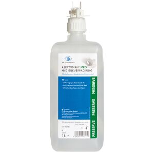 Dr. Schumacher Hygiene & Desinfektion Dr. Schumacher ASEPTOMAN® med Händedesinfektion, Alkoholisches Handdesinfektionsmittel, schnell und umfassend wirksam, 1000 ml - Hygieneflasche