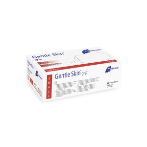Meditrade GmbH Meditrade Gentle Skin® Grip Latex Untersuchungshandschuh, Einmalhandschuh - Puderfrei, unsteril, Hohe Griffigkeit, 1 Packung = 100 Stück, Größe S