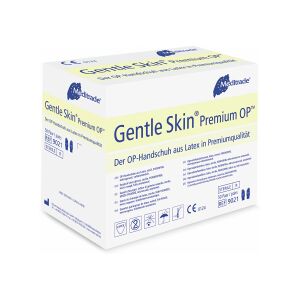 Meditrade GmbH Meditrade Gentle Skin® Premium OP-Handschuh, Einmalhandschuh aus Latex, puderfrei, steril, 1 Packung = 50 Paar, Größe 8