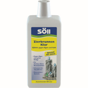 Söll GmbH Söll ZierbrunnenKlar, Bekämpft Algen und grüne Beläge effektiv und beseitigt unangenehme Gerüche, 1000 ml - Flasche