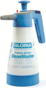 Gloria Haus- und Gartengeräte GmbH GLORIA CleanMaster CM 12 Sprühflasche, Drucksprühgerät für Reinigungsmittel, Füllinhalt: 1,25 Liter