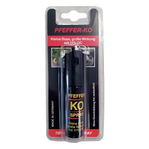 Ballistol GmbH Ballistol Pfeffer-KO Tierabwehrspray, Pfefferspray mit patentiertem Panikverschluss, 15 ml - Dose im Blister