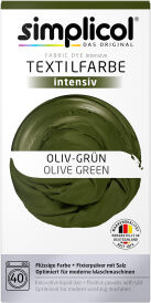 Brauns-Heitmann GmbH & Co. KG simplicol intensiv Textilfarbe, Flüssige Farbe und Fixierpulver mit Salz, Farbe: Oliv-Grün