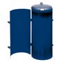 VAR GmbH VAR Abfallsammler Kompakt-Junior mit Einflügeltür, für 120 Liter Abfallsäcke, für den Außenbereich, Farbe: enzianblau