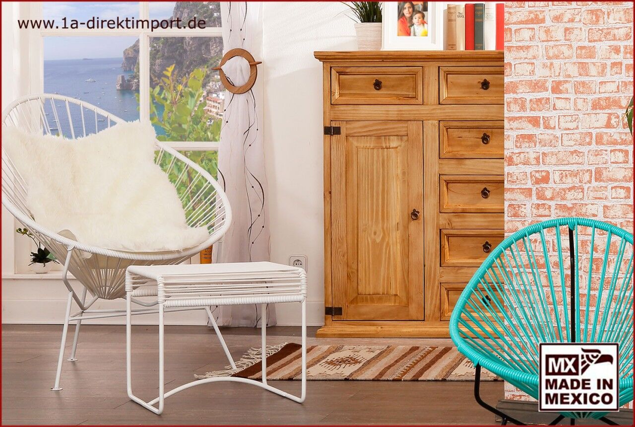 1a Direktimport Original Acapulco Chair weiß - Retro Sessel - Outdoor und Indoor