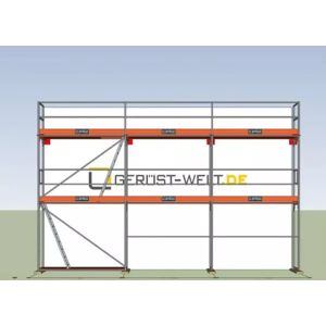 Scafom-rux Fassadengerüst Paket Rux Framescaff, 38,6 m², Feldl. 2,57 m