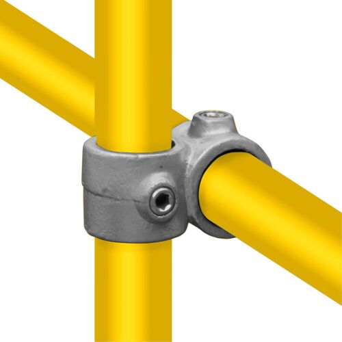 Gerüst-Welt.de Typ_28 Rohrverbinder Kreuzstück vorgesetzt 90° Ø 60,3 mm