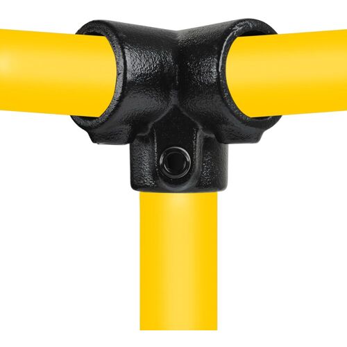 Gerüst-Welt.de Typ_18 Rohrverbinder Dreiweg-Endstück 90° Ø 33,7 mm (schwarz)