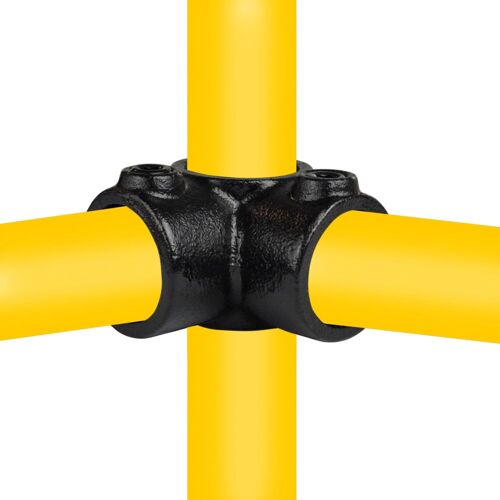 Gerüst-Welt.de Typ_20 Rohrverbinder Dreiweg-Eckstück 90° Ø 26,9 mm (schwarz)