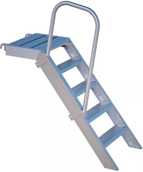 Scafom-rux Alu Podest-Treppe Rux Ringscaff 1 m, mit Aufstiegshilfe einseitig