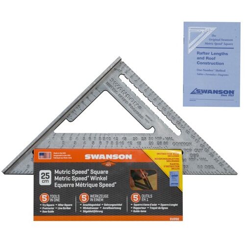 Swanson Speed Square, Anreißwinkel mit abgetragenen Gradzahlen