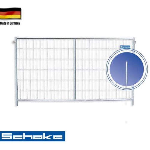 Schake GmbH Mobilzaun / Bauzaun „Profi M“ (mit Haken und Ösen), 3,5 x 2 m