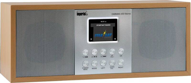 Imperial Digitalradio Dabman d 30 (Stereo Sound, DAB+/DAB/UKW, Aux In, Line-Out, inkl. Netzteil) Braun-Vintage