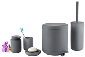 Zone Denmark Treteimer Ume, 4 l, Absenkautomatik, Steingut mit Soft-Touch-Beschichtung, grau Zone Denmark Treteimer Ume, 4 l, Absenkautomatik, Steingut mit Soft-Touch-Beschichtung, grau