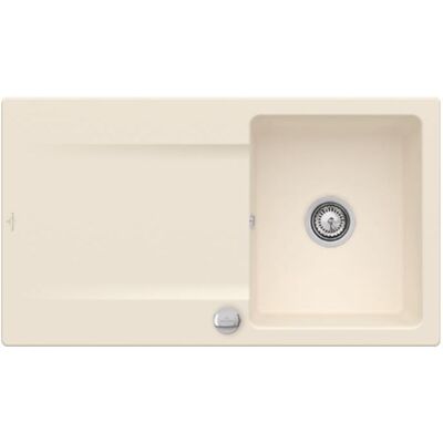 Villeroy & Boch Siluet 50 Ivory Küchenspüle - Wendbar, TitanCeram, Automatikablauf Villeroy & Boch Siluet 50 Ivory Küchenspüle - Wendbar, TitanCeram, Automatikablauf