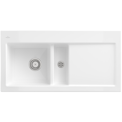 Villeroy & Boch Subway 60 Spüle - Hochwertige Keramik, Weiß Villeroy & Boch Subway 60 Spüle - Hochwertige Keramik, Weiß