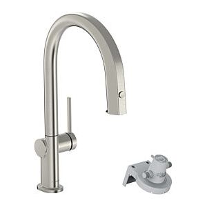 Hansgrohe Aqittura M91 Küchenarmatur 76803800 Ausziehauslauf, 1jet, Edelstahl Finish