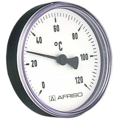Afriso Bimetall Thermometer 0-120 Grad 63708 Gehäuse 80mm, 40mm Schaft, 1/2" Anschluss Afriso Bimetall Thermometer 0-120 Grad 63708 Gehäuse 80mm, 40mm Schaft, 1/2" Anschluss