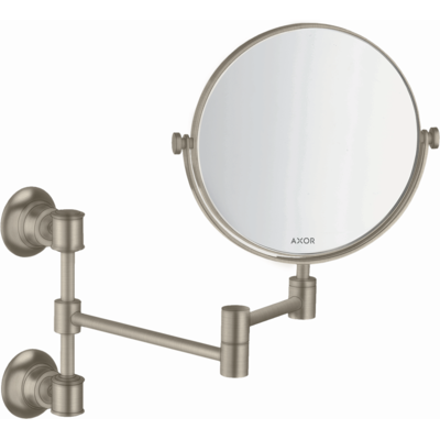 Hansgrohe Axor Montreux Rasierspiegel 42090820 Vergrösserung 1-fach, schwenkbar, neigbar, Wandmontage, brushed nickel Hansgrohe Axor Montreux Rasierspiegel 42090820 Vergrösserung 1-fach, schwenkbar, neigbar, Wandmontage, brushed nickel