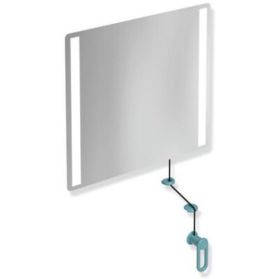 Hewi 801 LED Spiegel - 600x540mm - Kippliege, Wandmontage Hewi 801 LED Spiegel - 600x540mm - Kippliege, Wandmontage
