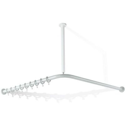 Hewi 801 Vorhangstange - Polyamid, 33mm, 1500x1500mm, Anthrazitgrau Hewi 801 Vorhangstange - Polyamid, 33mm, 1500x1500mm, Anthrazitgrau