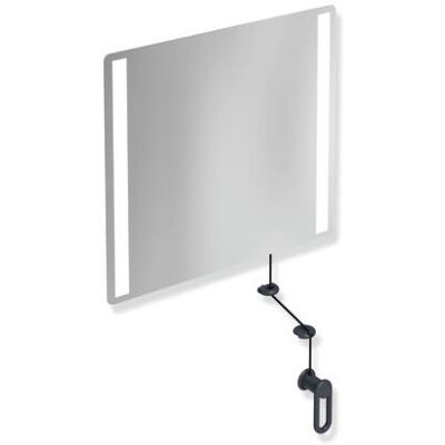Hewi Modell 801 LED schwenkbarer Spiegel - Wandmontage, 600x540mm, Anthrazit Hewi Modell 801 LED schwenkbarer Spiegel - Wandmontage, 600x540mm, Anthrazit